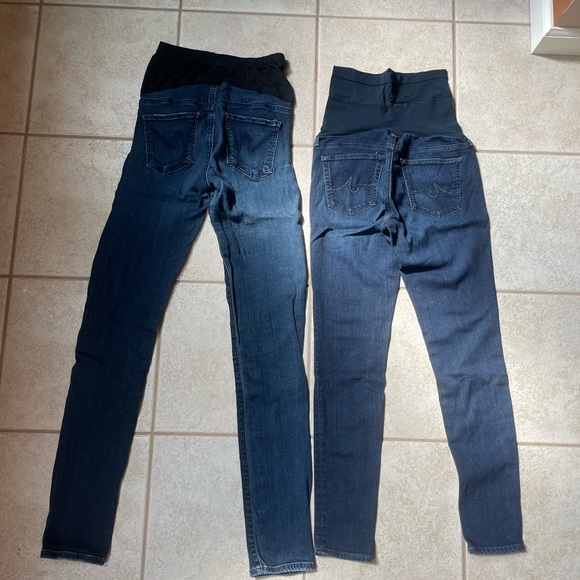 SIX pairs of MATERNITY Jeans and Pants-slim/skinny fit,AG,Citizens of Humanity - Picture 9 of 12